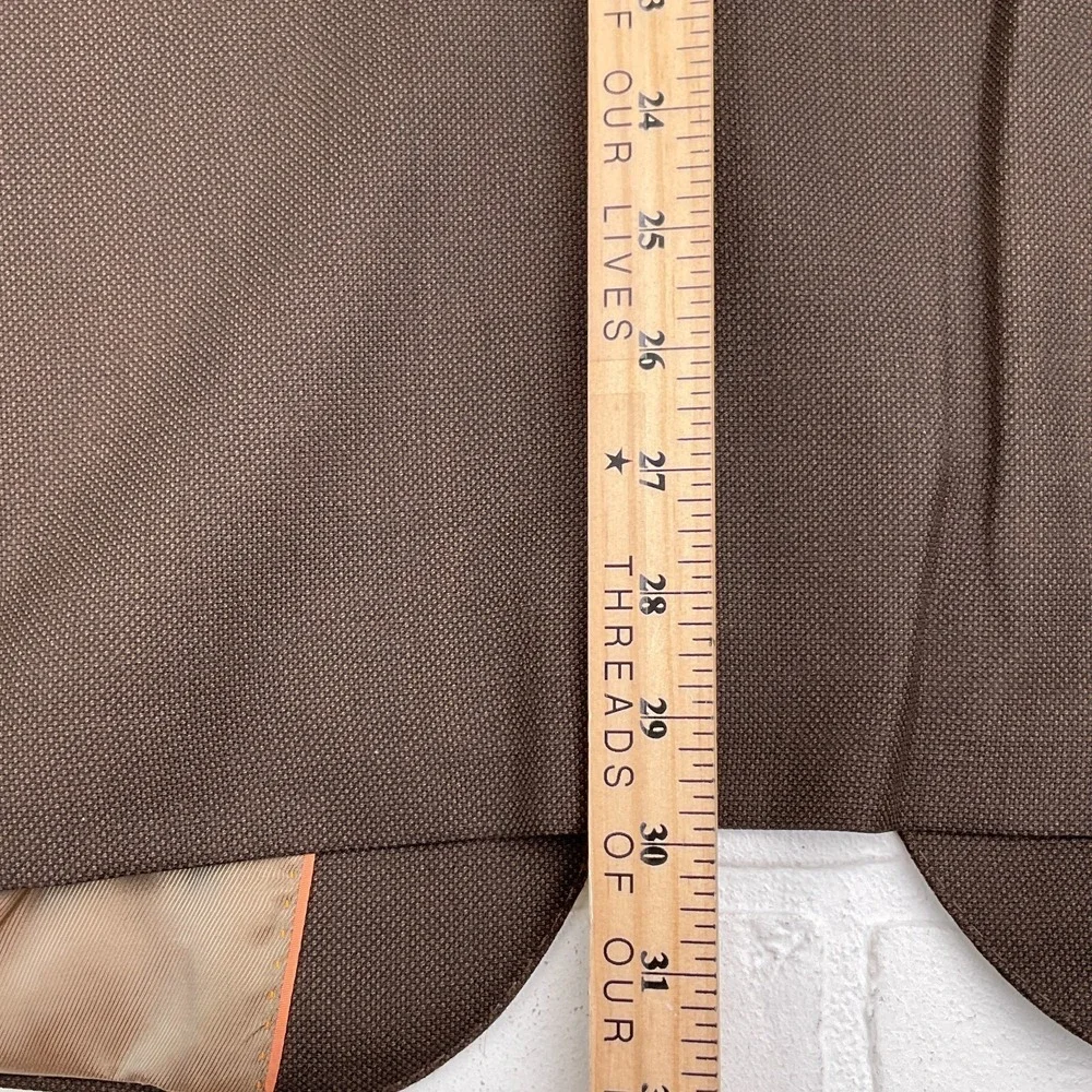 Tiglio Luxe Blazer Men 44R Brown Novello Di Biella Wool‎ Classic Jacket Italy